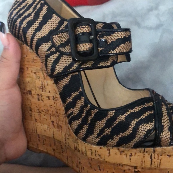 Christian Louboutin Tiger Cork Wedges - Picture 7 of 10